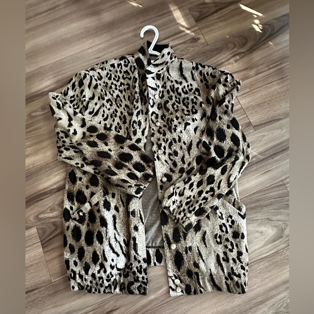 Leopard print cardigan